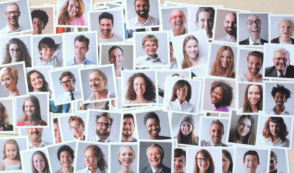 Collage of faces 